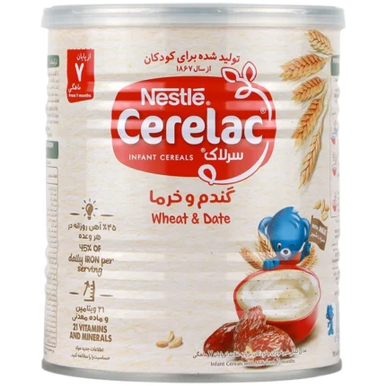 سرلاک گندم و خرما ۴۰۰ گرم نستله پایان 7 ماهگی
