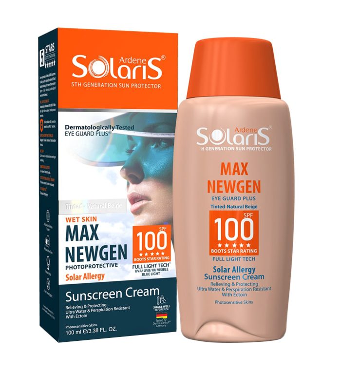 کرم ضد آفتاب spf 100 بژ طبیعی آردن سولاریس