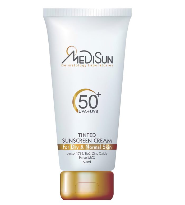 کرم ضد آفتاب رنگی SPF50 مديسان