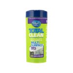 دستمال مرطوب پاک کننده چند منظوره سطوح دافی مدل Total clean بسته 50 عددی