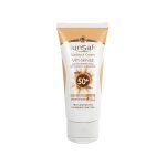 کرم ضد آفتاب فاقد جاذب های شیمیایی سان سیف SPF 50 مناسب پوست های حساس حجم 50 میلی لیتر - بژ طبیعی