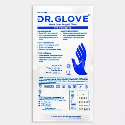 دستکش جراحی لاتکس استریل سایز 8 پودر دار DR. GLOVE