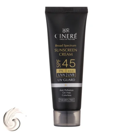 سینره کرم ضد آفتاب آقایان SPF 45 حجم 50 میل