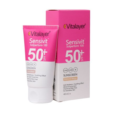 کرم ضد آفتاب پوست حساس ویتالیر SPF50 (بی رنگ)