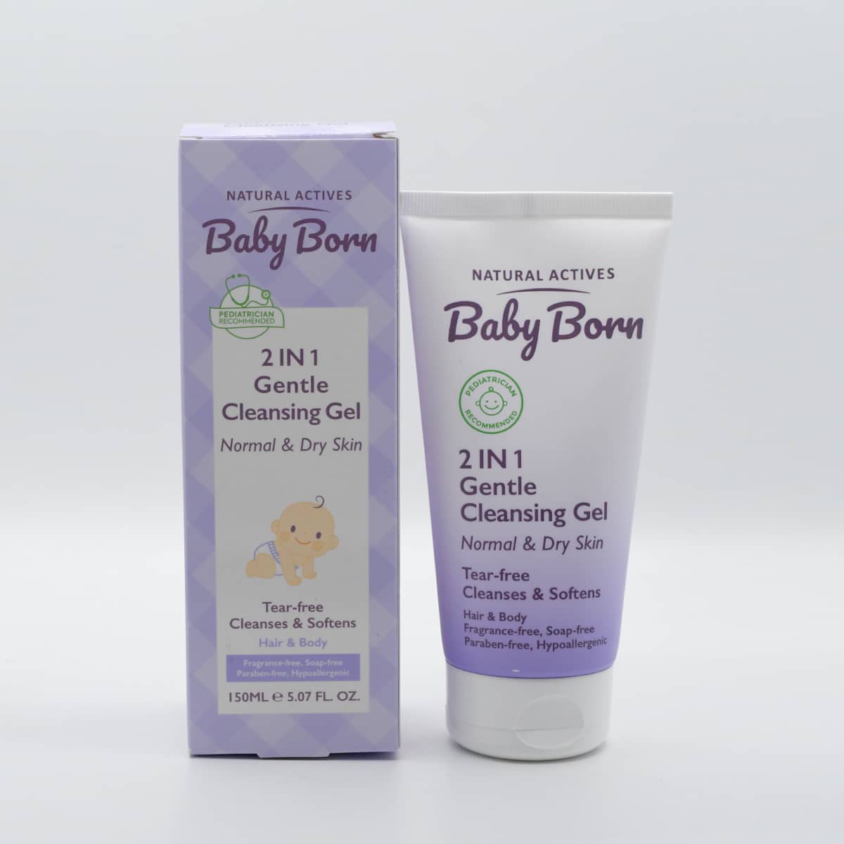 بیبی بورن - شوینده سر و بدن پوست خشک و نرمال ژل شستشوی سر و بدن کودک 2 در 1 بی بی برن - Image 1