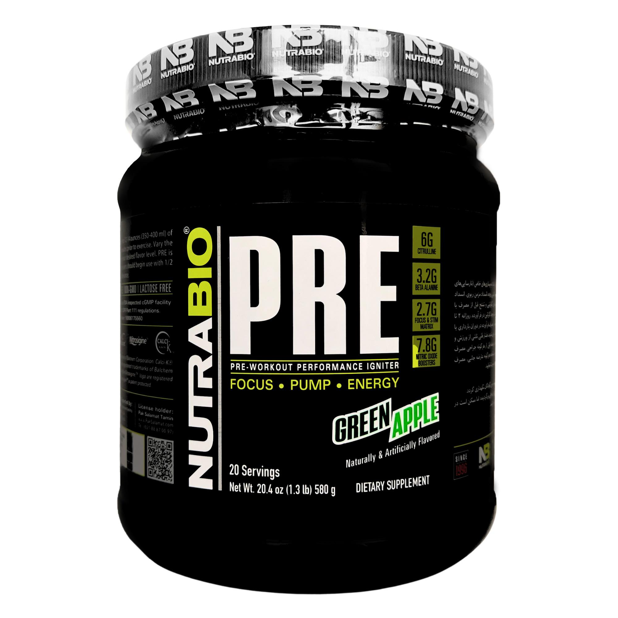 نوترابایو پری ورک آوت سیب سبز 580 گرم نوترابایو پری ورک آوت سیب سبز 580 گرم