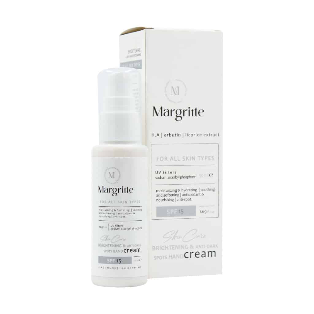 Margritte-Brightening-And-Anti-Dark-Spot-Hand-Cream-50 کرم دست روشن کننده و ضد لک مارگریت SPF15 - Image 1