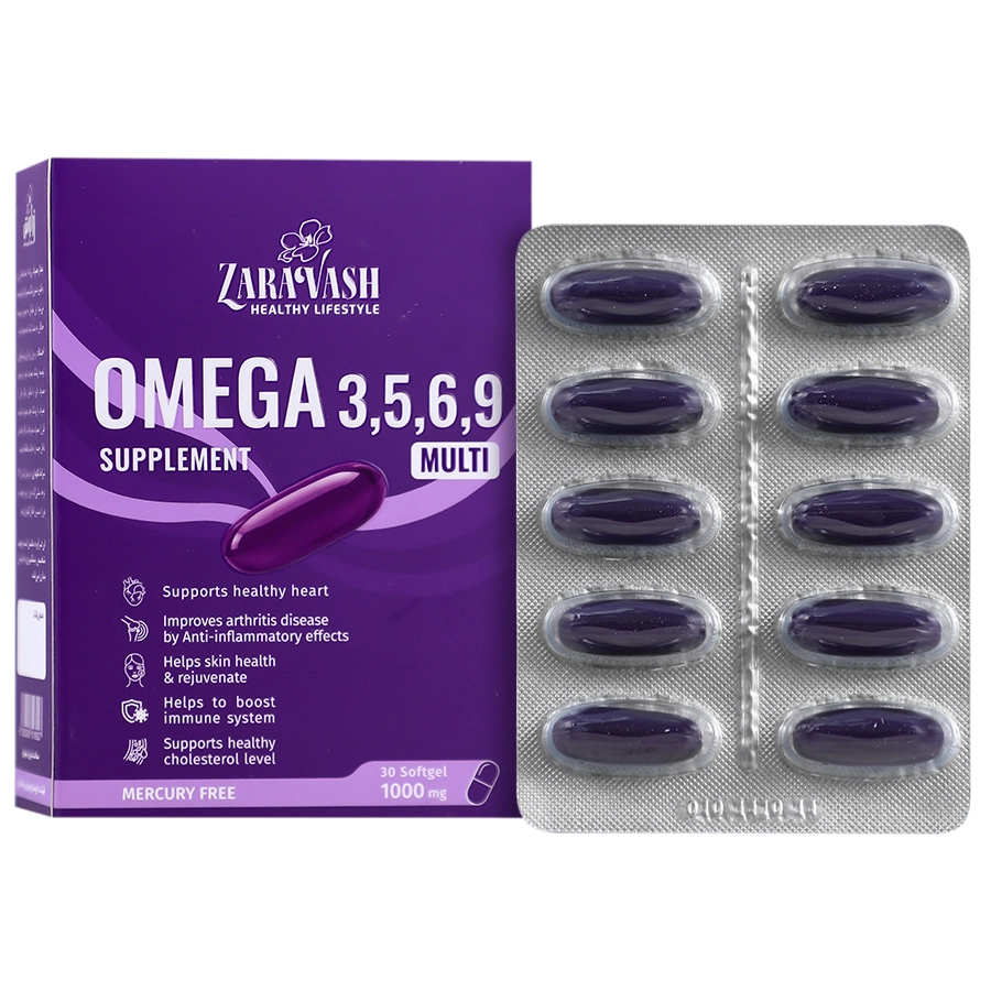 کپسول امگا 3، 5، 6، 9 زراوش 30 عددی کپسول امگا 3، 5، 6، 9 زراوش 30 عددی