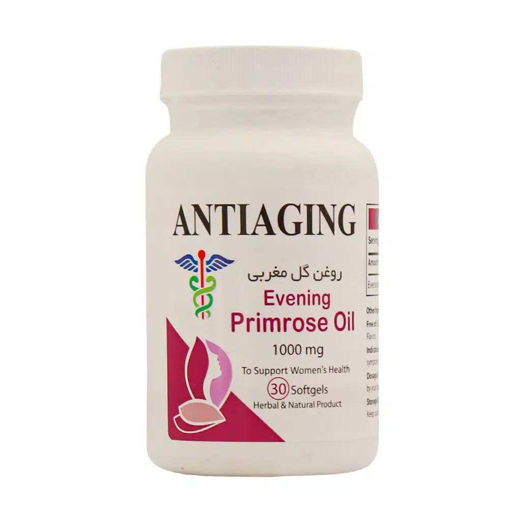 Antiaging-Evening-Primrose-Oil-Caps.jpg کپسول پرایم رز آنتی ایجینگ ۳۰ عدد