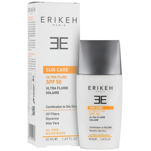 فلوئید ضد آفتاب SPF50 مناسب پوست چرب و مختلط اریکه 50 میل فلوئید ضد آفتاب SPF50 مناسب پوست چرب و مختلط اریکه 50 میل