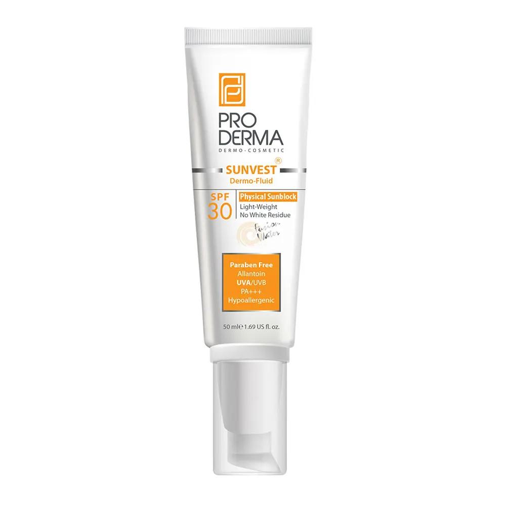 فلوئيد ضد آفتاب SPF30 پوست معمولي و خشک پرودرما فلوئيد ضد آفتاب SPF30 پوست معمولي و خشک پرودرما