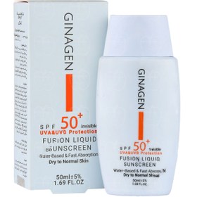 کرم ضد آفتاب بی رنگ پوست خشک ژیناژن SPF50 حجم 50 میل