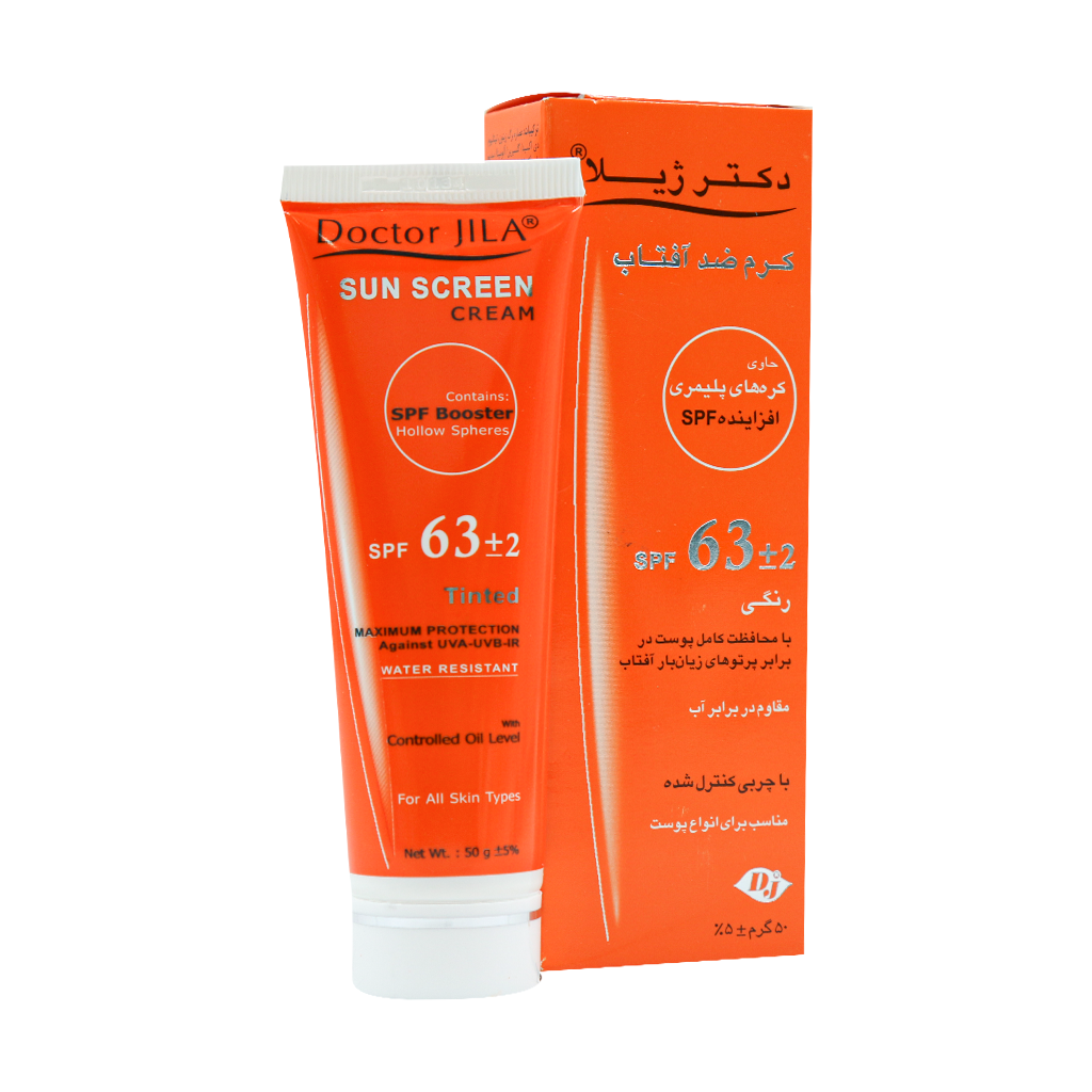 کرم ضد آفتاب فاقد چربی SPF63 مناسب انواع پوست رنگی دکتر ژیلا ۵۰ میل کرم ضد آفتاب فاقد چربی SPF63 مناسب انواع پوست رنگی دکتر ژیلا ۵۰ میل
