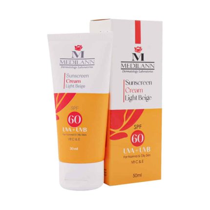 ضد آفتاب رنگي فاقدچربي spf60 مدیلن 50 ميل