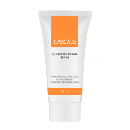 کرم ضد آفتاب بی رنگ SPF50 کاسکید 40 میل