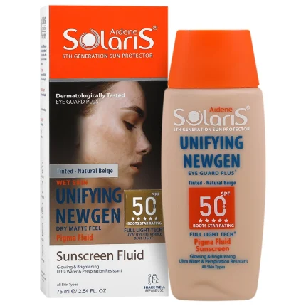 فلوئيد ضد آفتاب و روشن کننده SPF50 بژ طبيعي آردن سولاریس 70 ميل