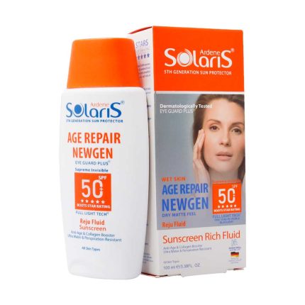 فلوئید ضد آفتاب و ضد چروک SPF50 سولاریس آردن ایج ریپیر نیوژن 100 میل