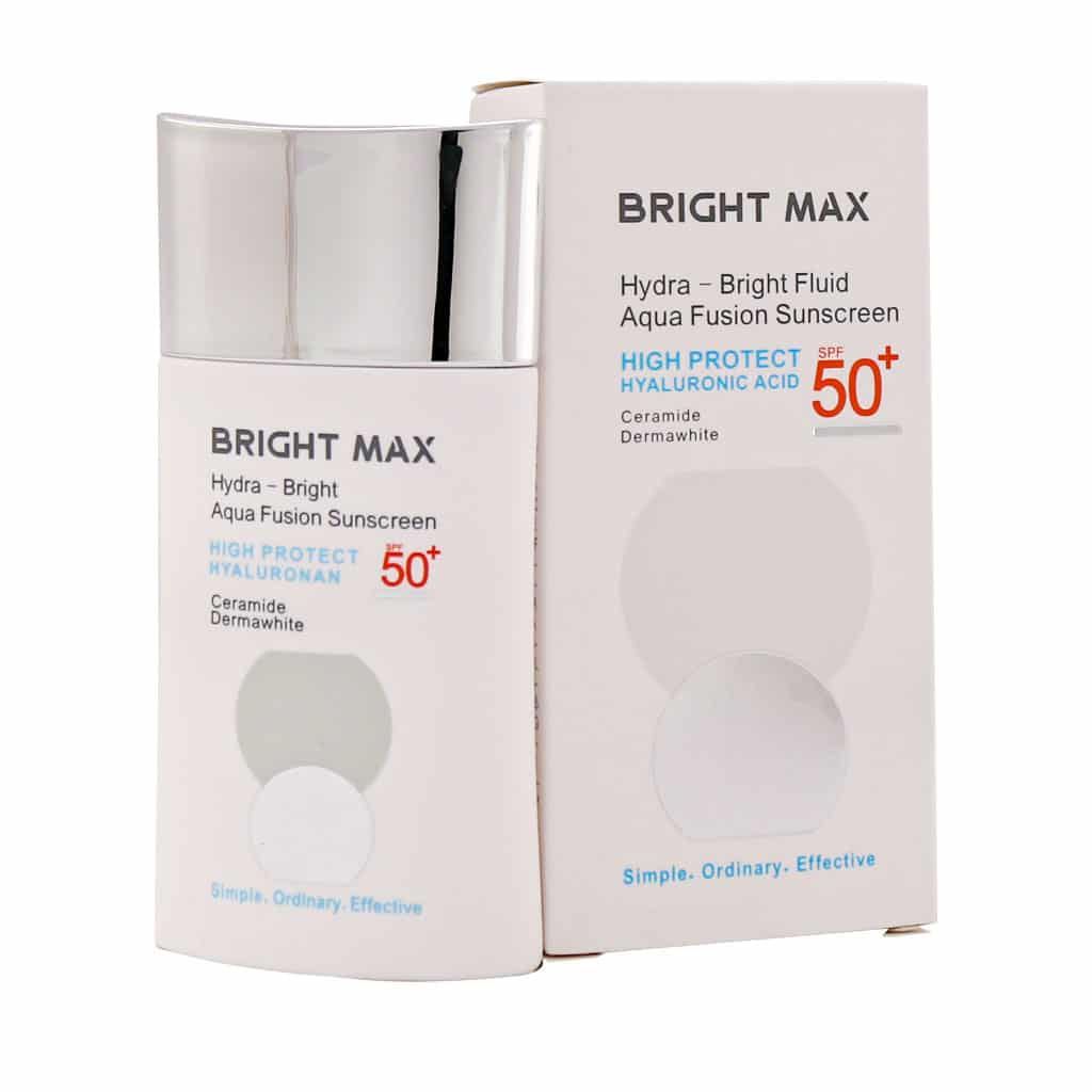 فلوئید ضد آفتاب آکوافیوژن هیدرا برایت SPF50 برایت مکس 50 میل فلوئید ضد آفتاب آکوافیوژن هیدرا برایت SPF50 برایت مکس 50 میل