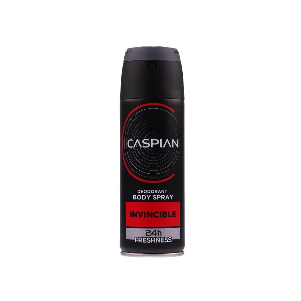 Caspian-Invincible-Men-Deodorant-Body-Spray-150-ml (1) اسپري مردانهINVINCIBLE کاسپین 150 ميل - تصویر 1