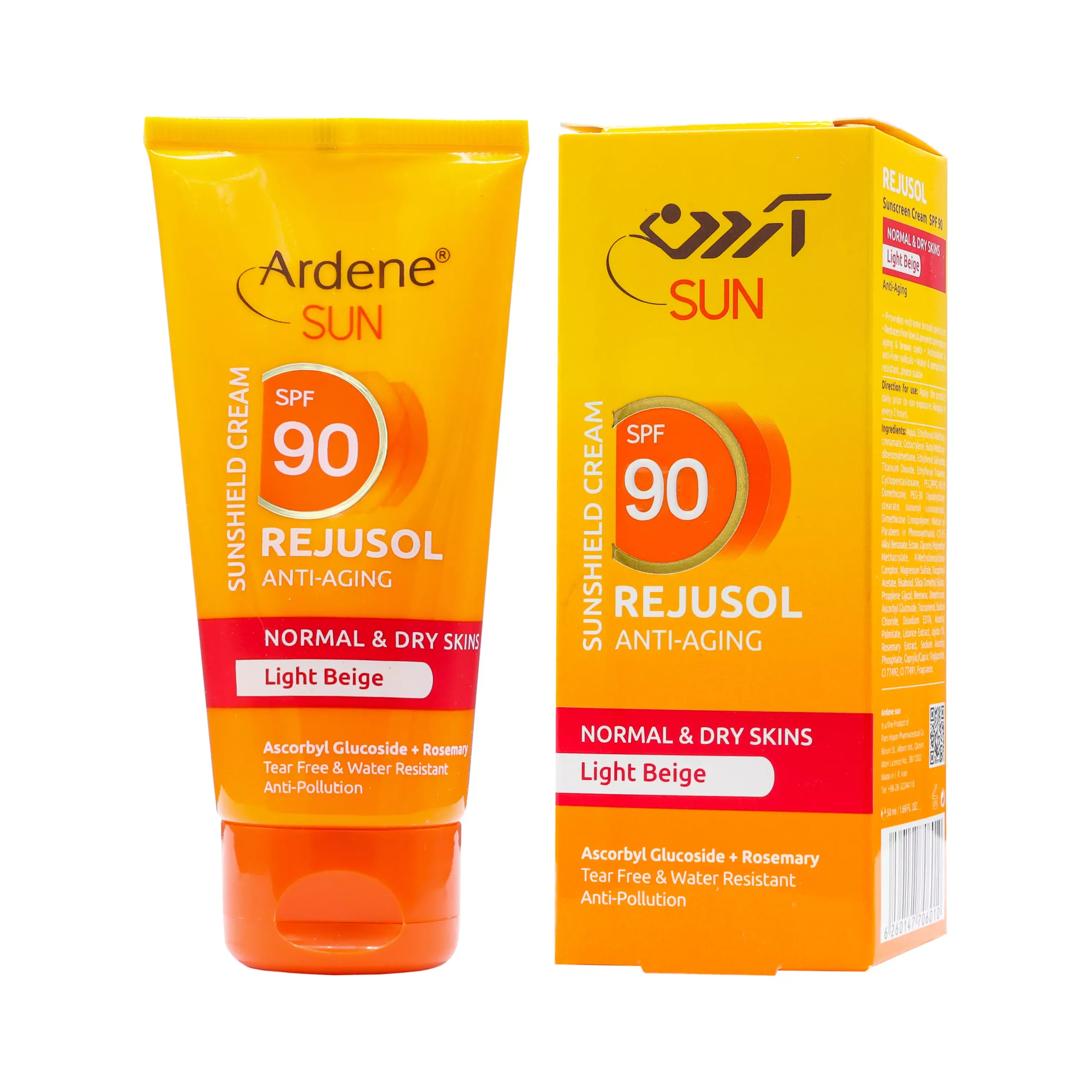 ضدآفتاب ضدچروک spf90 پوست معمولي و خشک آردن سان ضدآفتاب ضدچروک spf90 پوست معمولي و خشک آردن سان