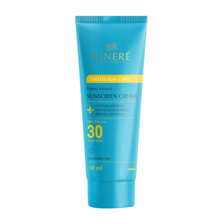 کرم ضد آفتاب رنگی سینره با SPF30 مناسب انواع پوست حجم 50 میل