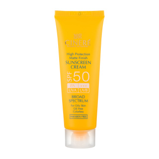 سینره کرم ضد آفتاب بی رنگ +SPF50 مناسب پوست چرب حجم 50 میل