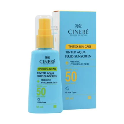 سینره ضد آفتاب فلوئید رنگی با SPF 50 مناسب انواع پوست حجم 50 میل