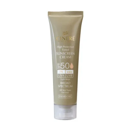 سينره ضد آفتاب رنگي فاقد چربي بژطبيعيSPF 50 حجم 50ميل